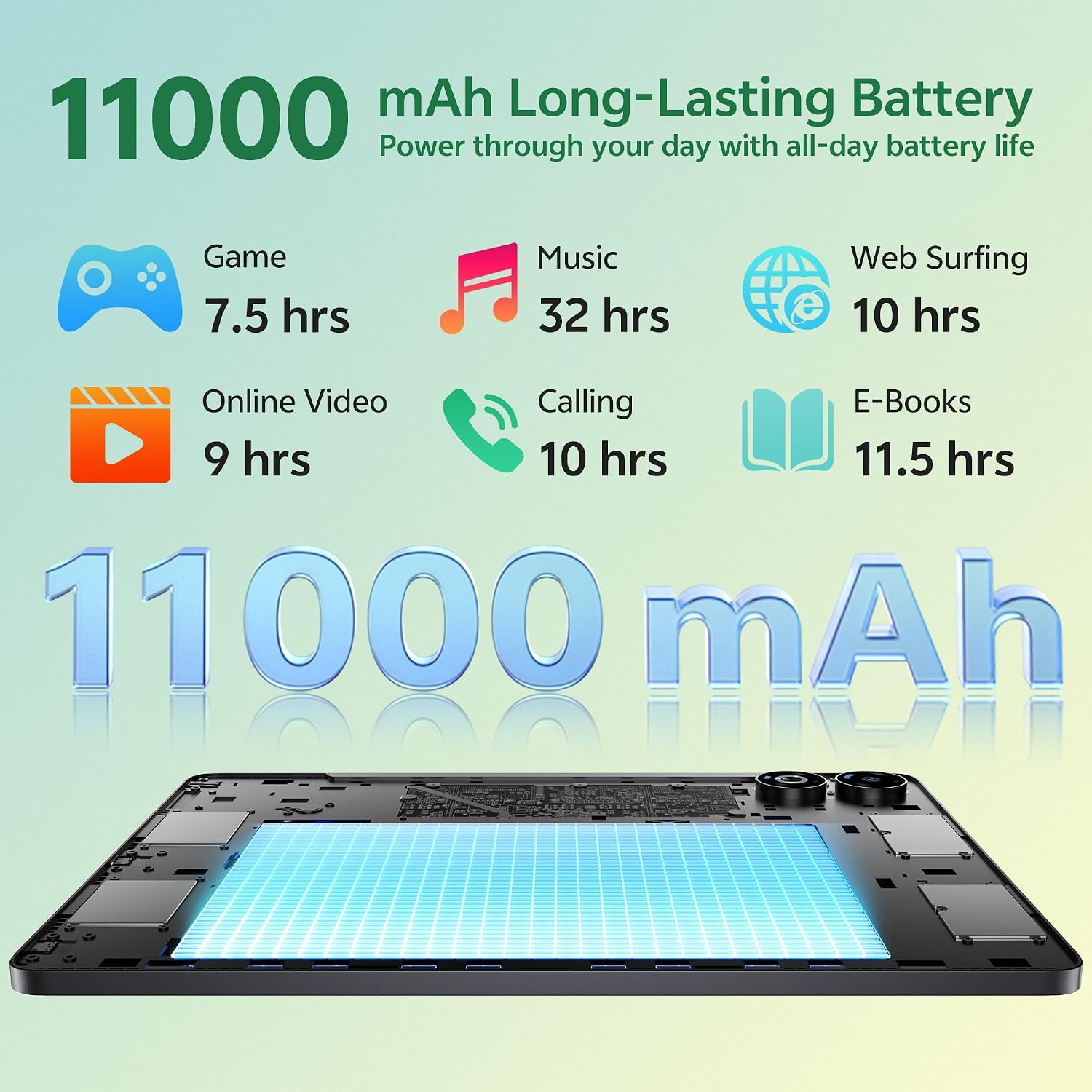 SVITOO 13 Inch Android 16 Tablet with WiFi, 2K Display, 40GB RAM, 128GB Storage Expandable, Octa-Core Processor, Bluetooth, USB-C Fast Charging, Protective Case,Space Gray - Image 7