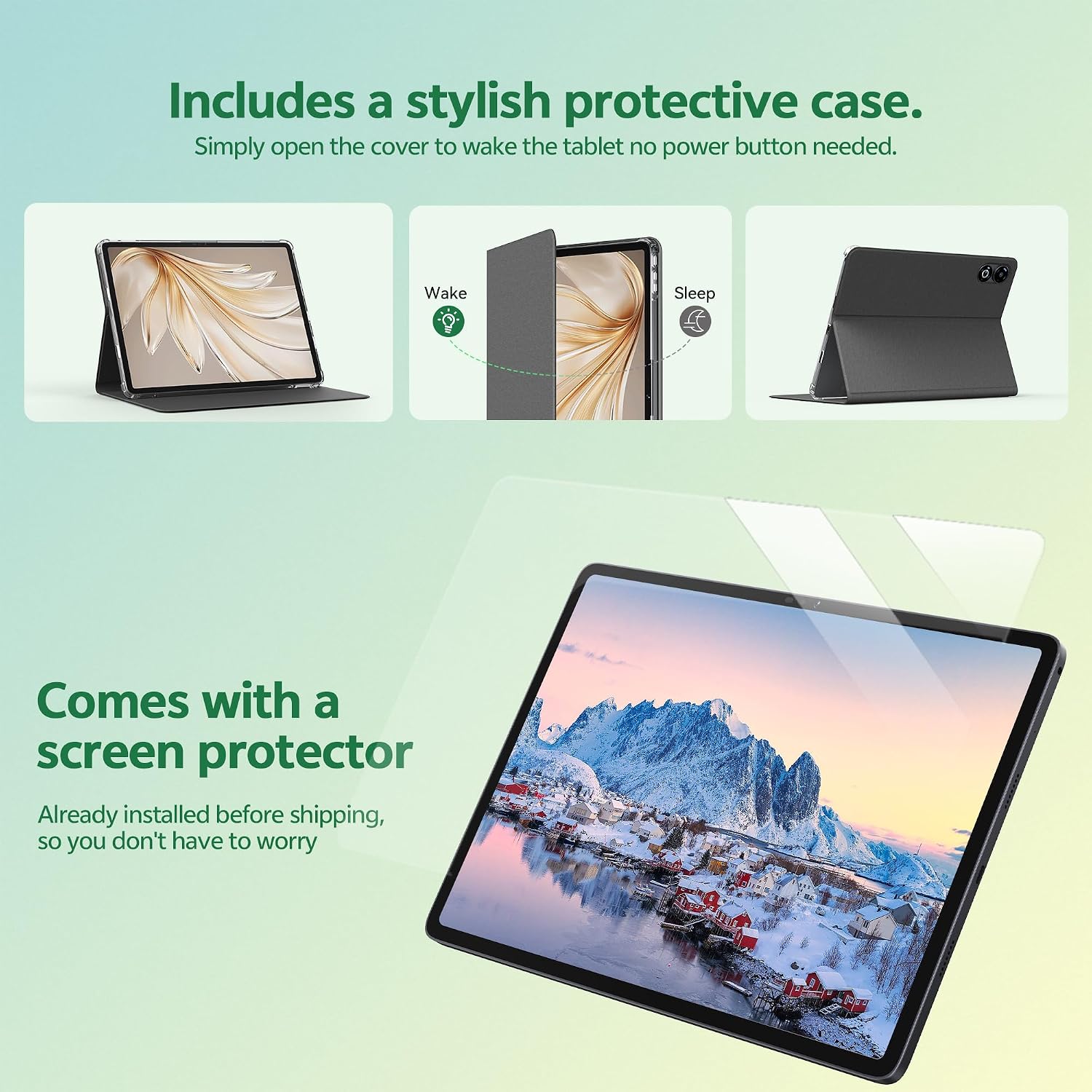 SVITOO 13 Inch Android 16 Tablet with WiFi, 2K Display, 40GB RAM, 128GB Storage Expandable, Octa-Core Processor, Bluetooth, USB-C Fast Charging, Protective Case,Space Gray - Image 8