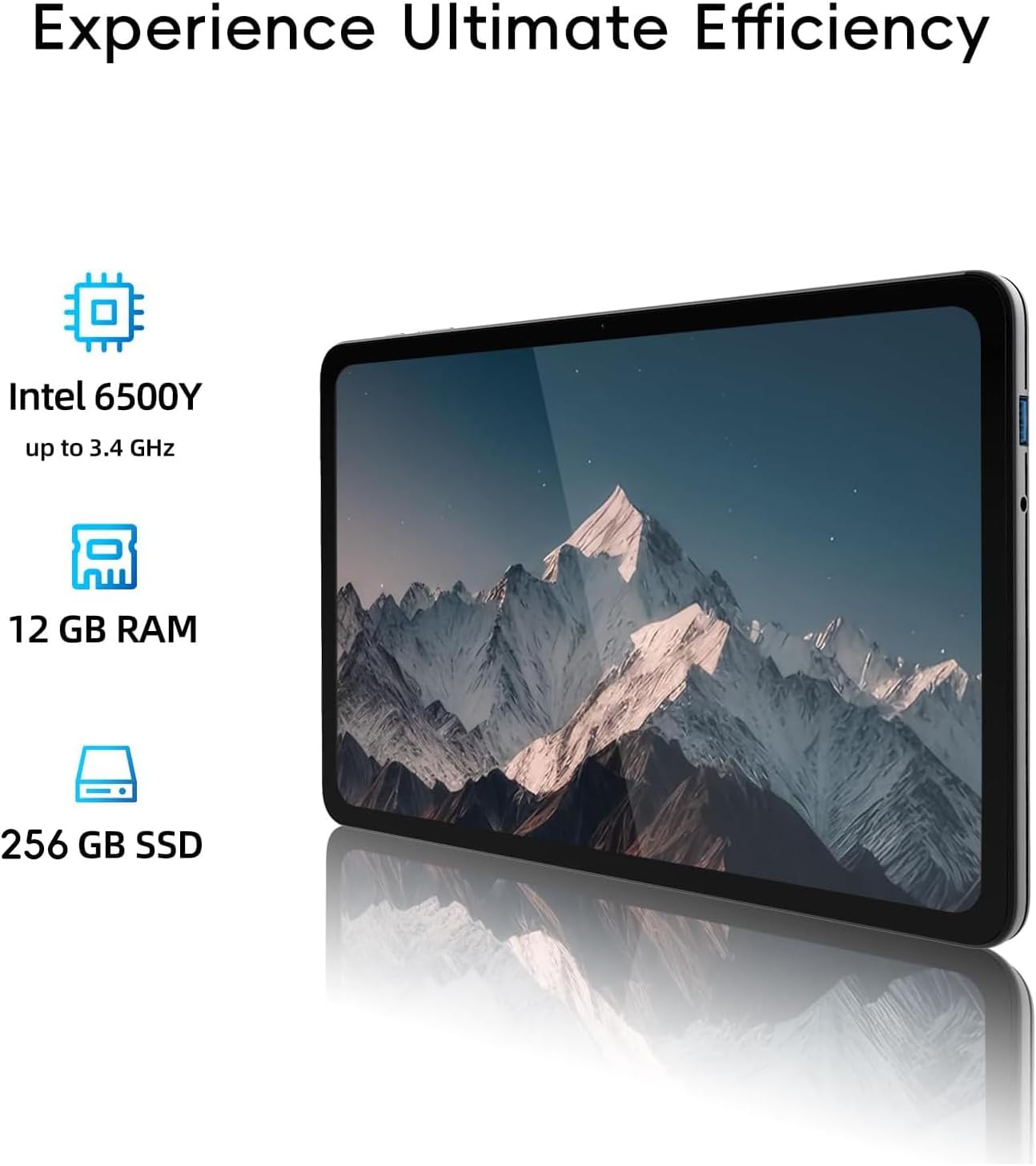 2-in-1 Laptop/Tablet, 10.1" FHD IPS Touchscreen, 8GB RAM 256GB SSD | Windows 11 Tablet with Magnetic Keyboard, 6500Y CPU, USB-C, 2 Stereo Speakers, for Home Office Students Business - Image 4
