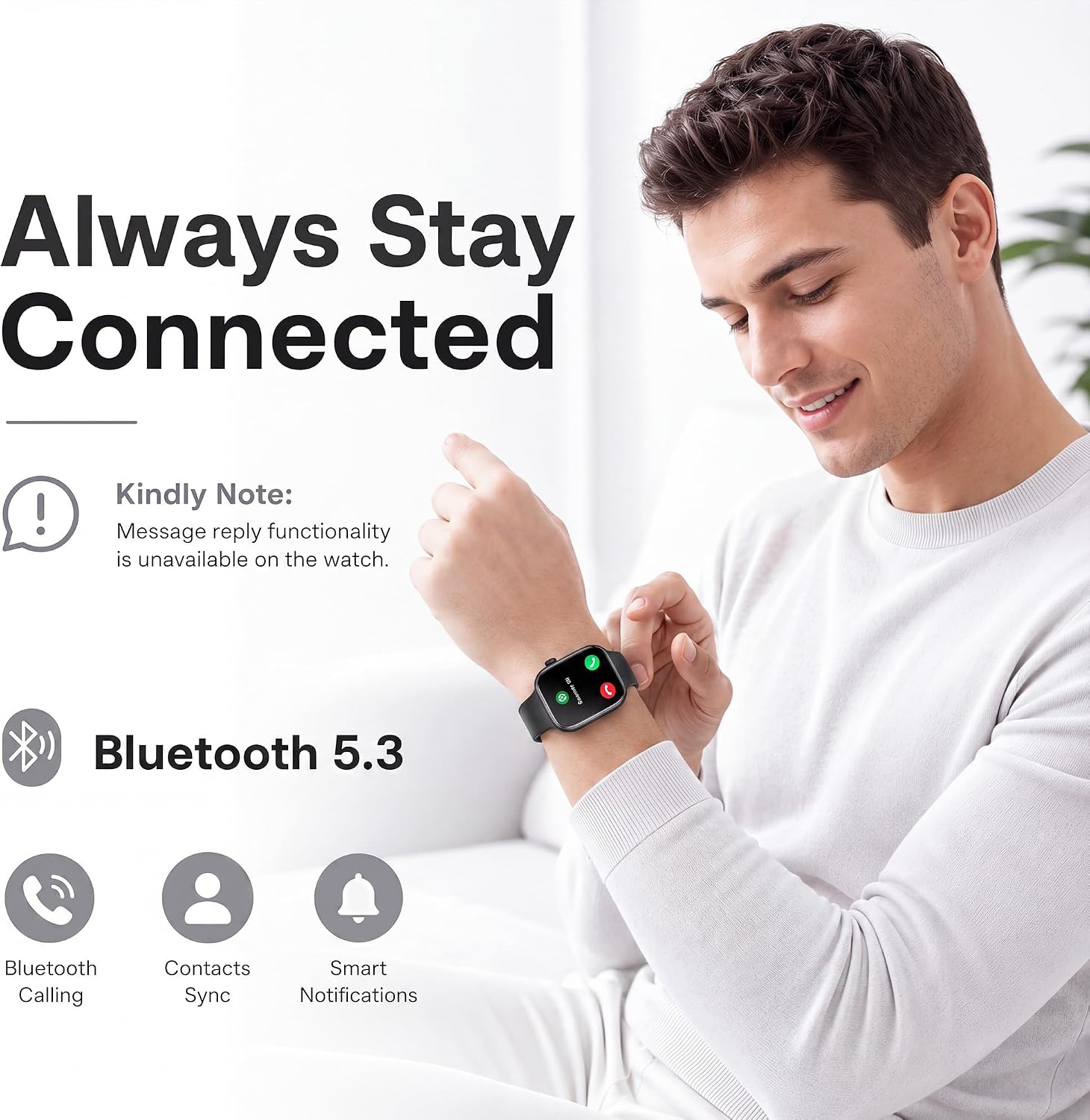 Smart Watch for Men Women, 1.83" HD Touchscreen Fitness Tracker, Smartwatch with Bluetooth Calling, 130+ Sports Modes, Heart Rate Sleep Step Monitor, IP68 Waterproof, Compatible with iOS & Android - Image 7